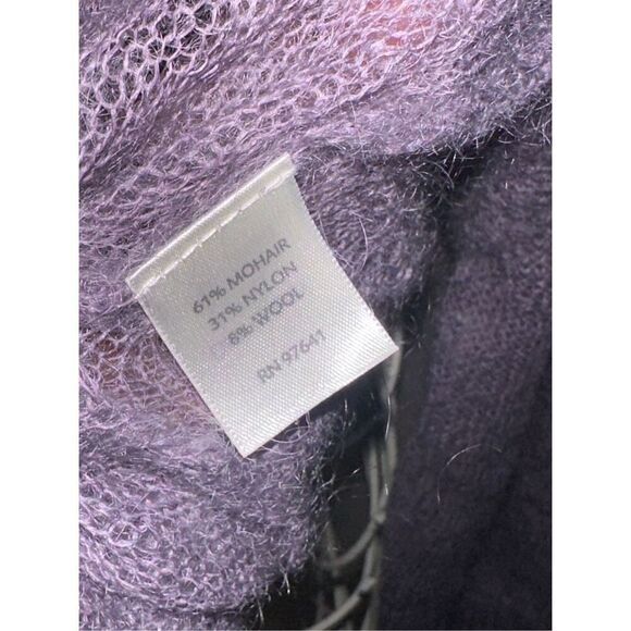 Beautiful women J Jill Cardigan Sweater Cardigan Women's lavender Mohair Wool Lo - Picture 9 of 9